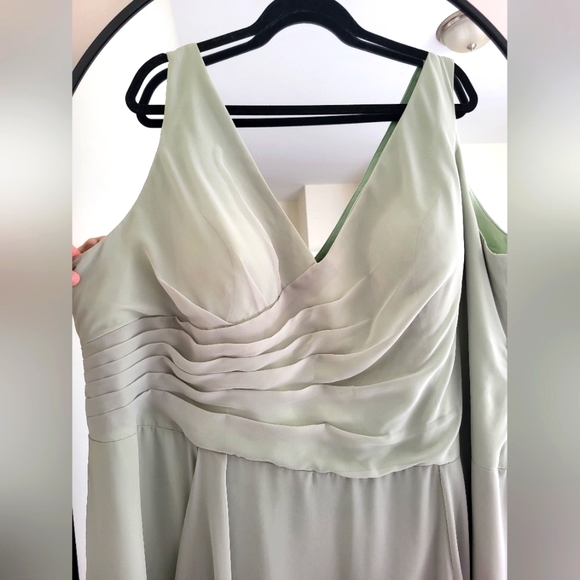 Dusty Sage Azazie 'Kori' Dress, EUC - Picture 6 of 10